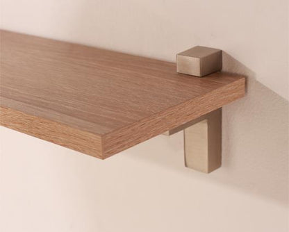 Levant 60cm slim shelf with "L" shape bracket - oak