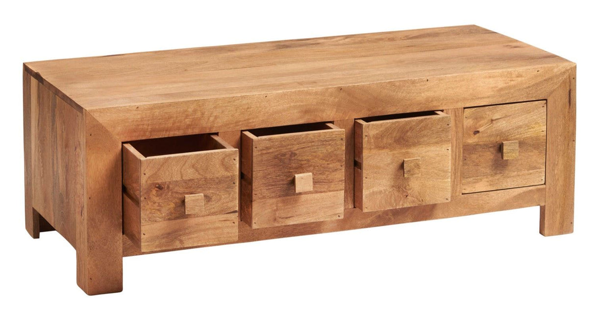 Sapeli Light 8 Drawer Coffee Table