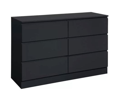Oakley 6 Drawer Chest- Black