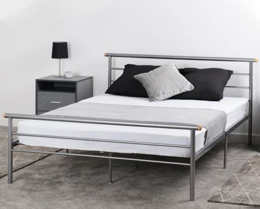 Orion Double Bed - Silver