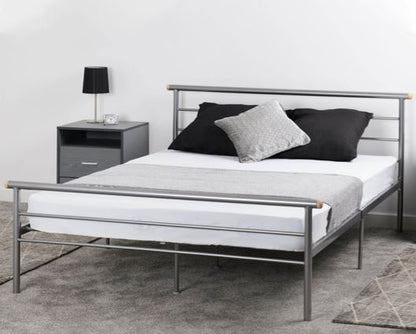 Orion Double Bed - Silver