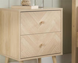 Herringford 2 Drawer Bedside Oak