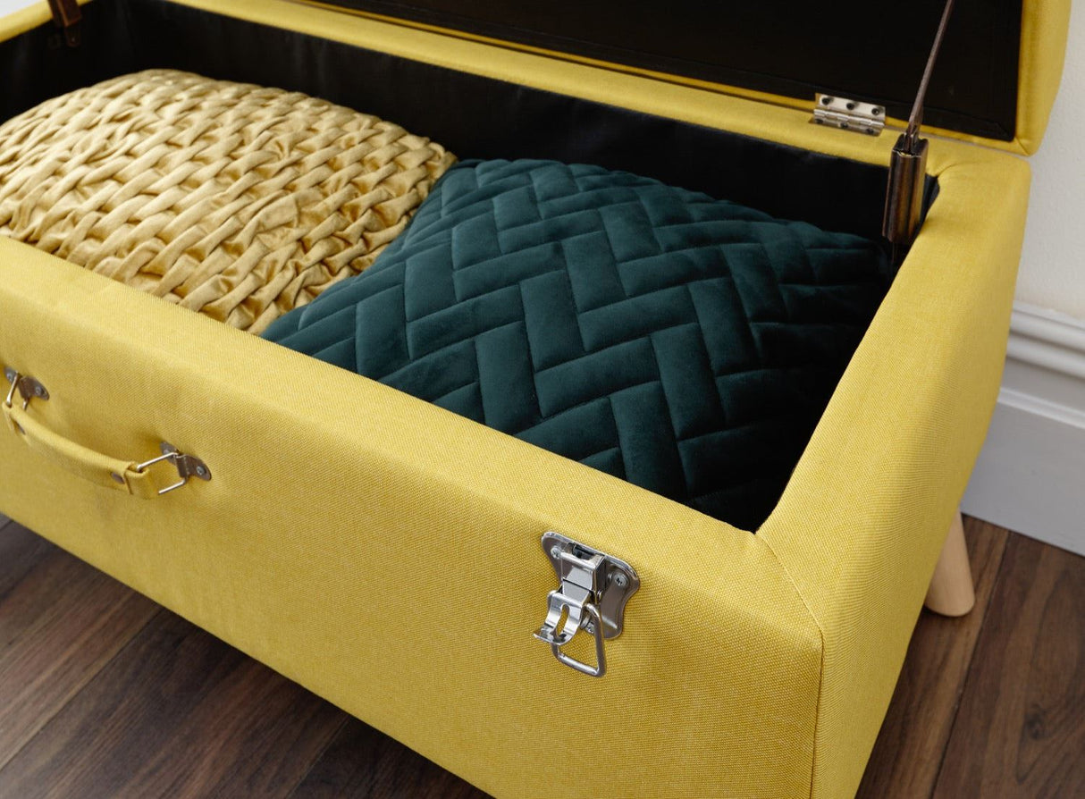 Maisie Large Storage Ottoman-Mustard