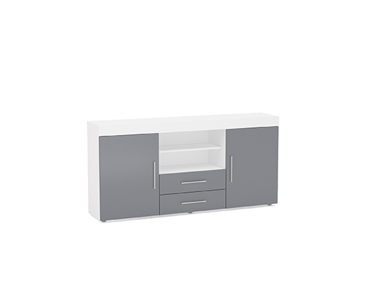 Edgeware 2 Door 2 Drawer Sideboard- White & Grey