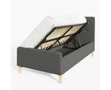 Ashbourne Single Ottoman-Dark Grey