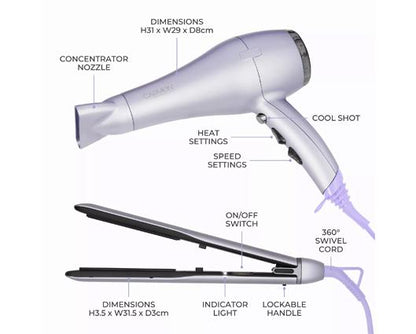 Serenity Hair Dryer & Straightner Set