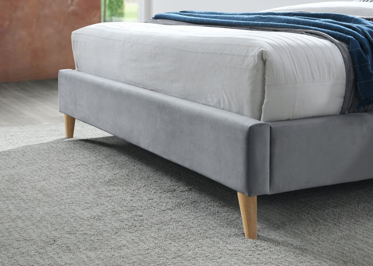Elm King Bed - Grey