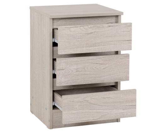 MALVERN 3 DOOR WARDROBE BEDROOM SET - URBAN SNOW