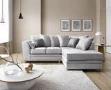 Chevelle Right Hand Facing Corner Sofa - Light Grey