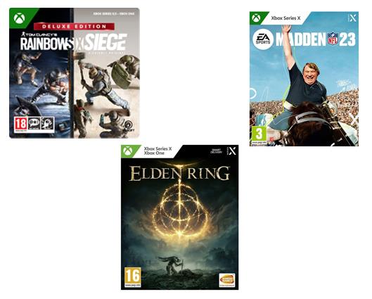 Games Bundle: Rainbow Six Siege, Madden NFL 23, Elden Ring