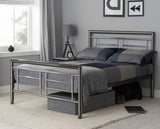 Montana Double Bed - Silver
