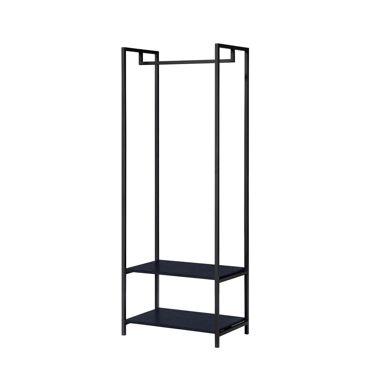 Scala Open Wardrobe with 2 Shelves - Black