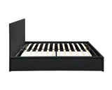 Oslo Double Ottoman Bed - Light Grey