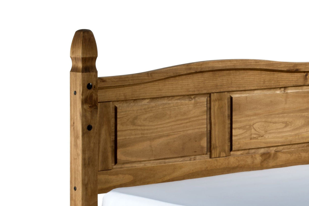 Corona Low End Single Bed - Pine
