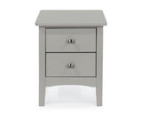Como 2 Petite Drawer Bedside Cabinet-Light Grey