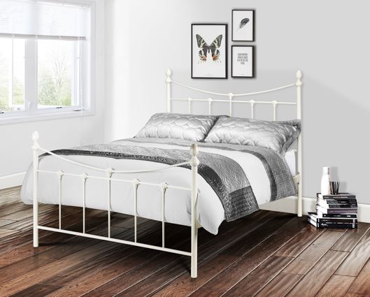 Rebecca Single Bed - Stone White