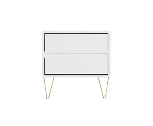 Maeve 2 Drawer Bedside- White