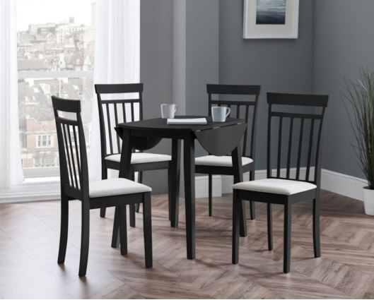 Cooper Table & 4 Chairs - Black