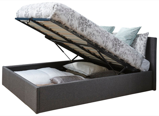 Double End Lift Ottoman Bed-Grey