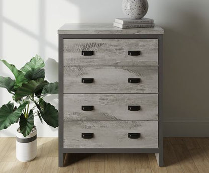 Baxter 4 Drawer Chest- Grey