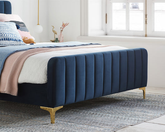 Alexander King Bed - Blue