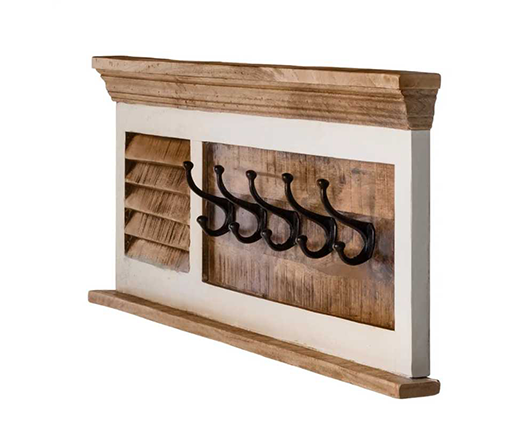 Arianna Wood Shoe Rack & Wall Hook Set