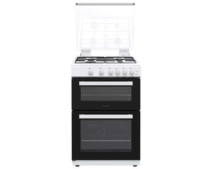 Statesman GDL60W2 60cm Double Gas Oven With Lid White