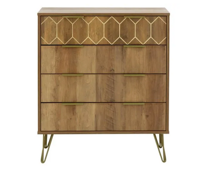 Oslo 4 Drawer Chest- Mango