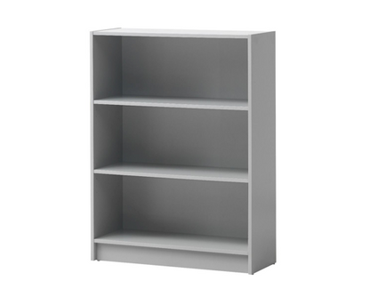Traditional Low Wide Bookcase-Grey