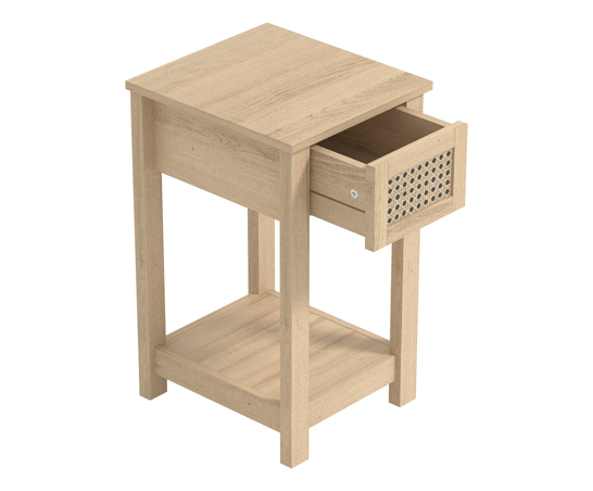 Cataleya 1 Drawer Bedside Table- Oslo Oak