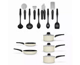 Townhouse 14 Piece Pan and Tool Set - Cream