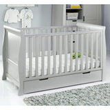 Seren Cot Bed + Breathable Mattress - Warm Grey