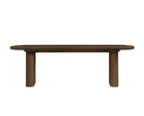Axel Oval Fluted Dining Table with 2 Benches - Walnut
