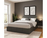 Serena Small Double Side Lift Ottoman Bed-Grey