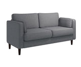 Cora 2 Seater Cushion Back Sofa- Light Grey