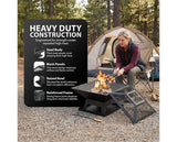 Zeno Square Fire Pit - 3 in 1 Heater/ Grill/ BBQ with Accessories