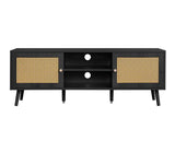 Croxley Rattan Large TV Unit - Black
