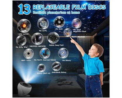 Galaxy LED Star Projector 13 in 1 with 12 Film Discs