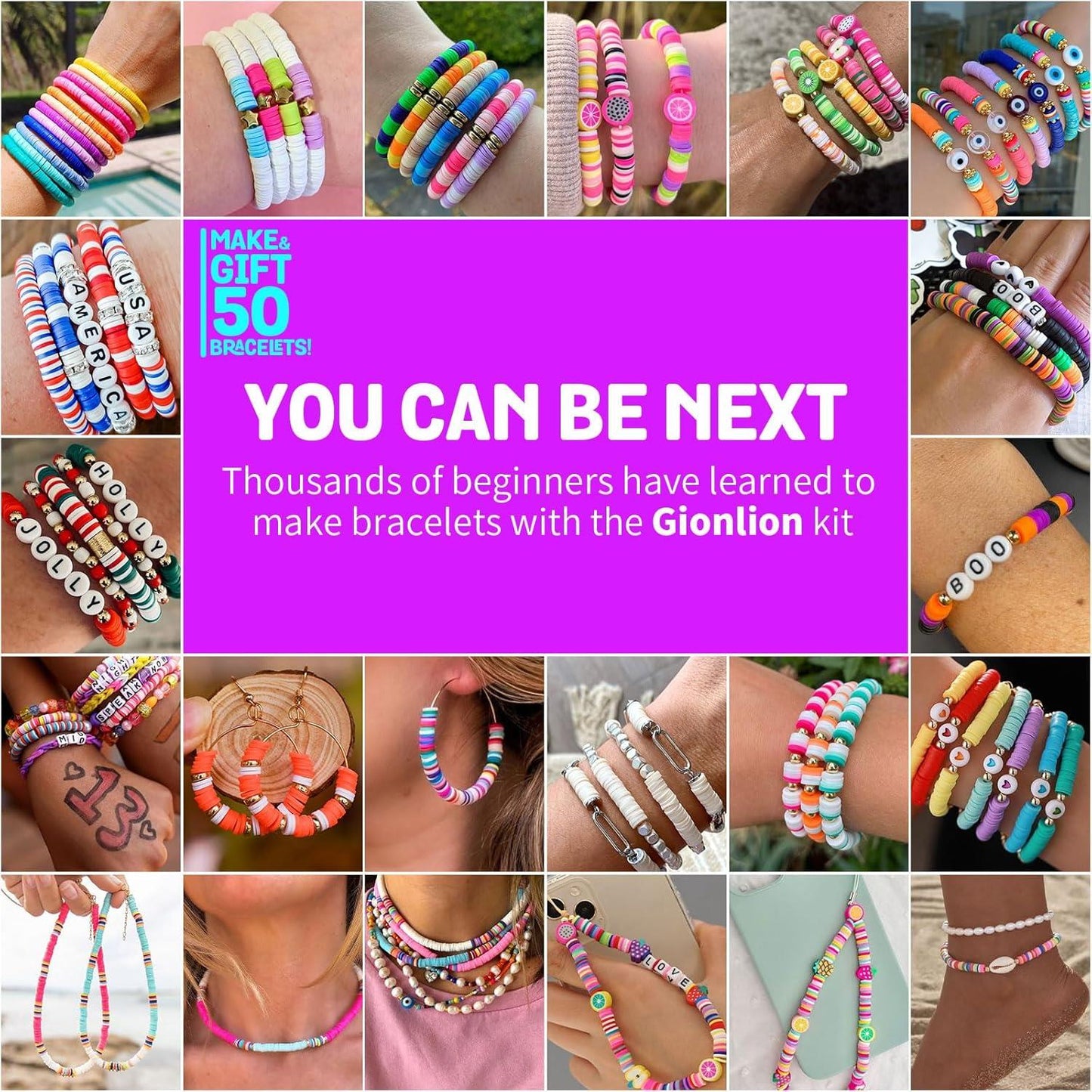 Clay Beads Bracelet Making Kit