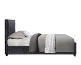 Hannover King Bed - Black Crushed Velvet