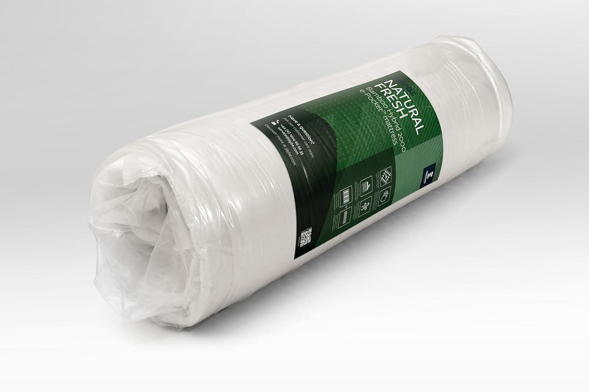 Jay-Beï¿½ Natural Fresh Bamboo Hybrid 2000 e-Pocket Mattress - Single