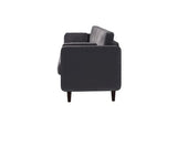 Cora 2 Seater Cushion Back Sofa- Dark Grey