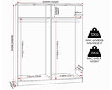 MALVERN 4 DOOR WARDROBE - WHITE