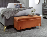 Melta Ottoman Storage Bench-Russet
