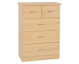 Neptune 3+2 Drawer Chest - Sonoma Oak Effect