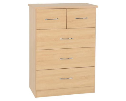 Neptune 3+2 Drawer Chest - Sonoma Oak Effect