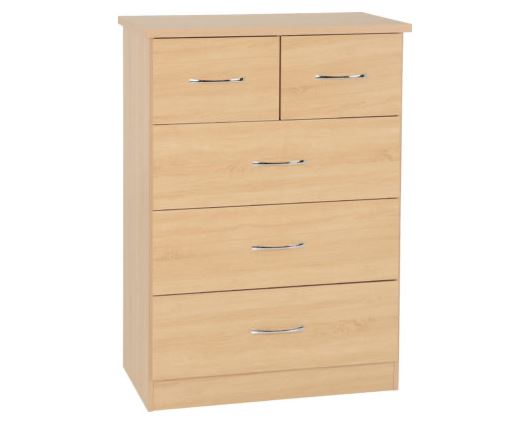 Neptune 3+2 Drawer Chest - Sonoma Oak Effect