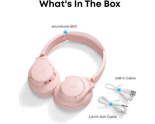 Soundcore Anker Noise Cancelling Headphones - Pink