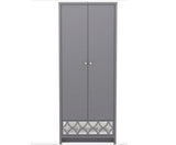 Arlo 2 Door 1 Drawer Wardrobe- Cool Grey