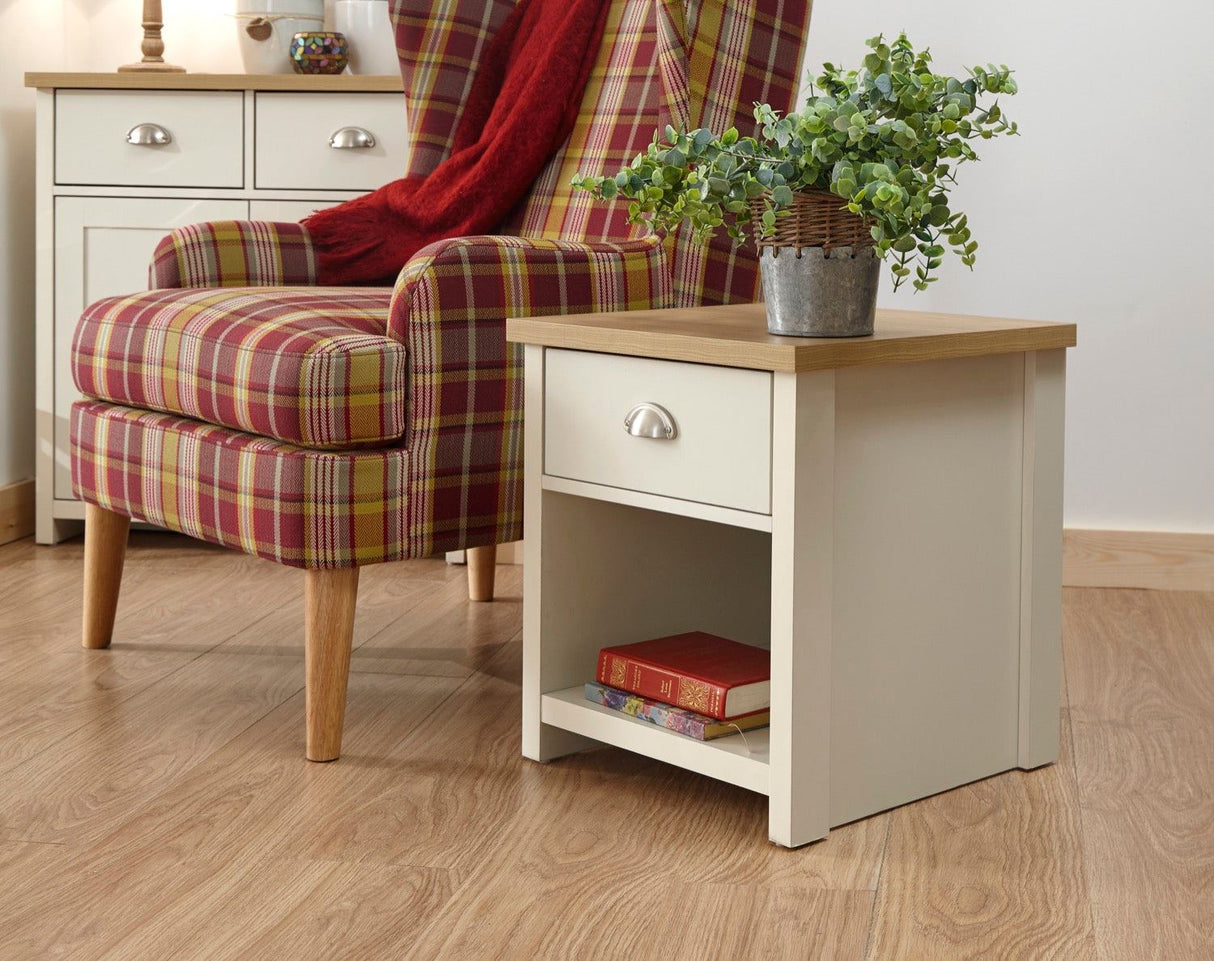 Lachlan Lamp Table-Cream